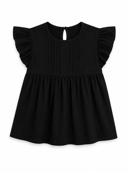 Girls Black Casual Top - Black