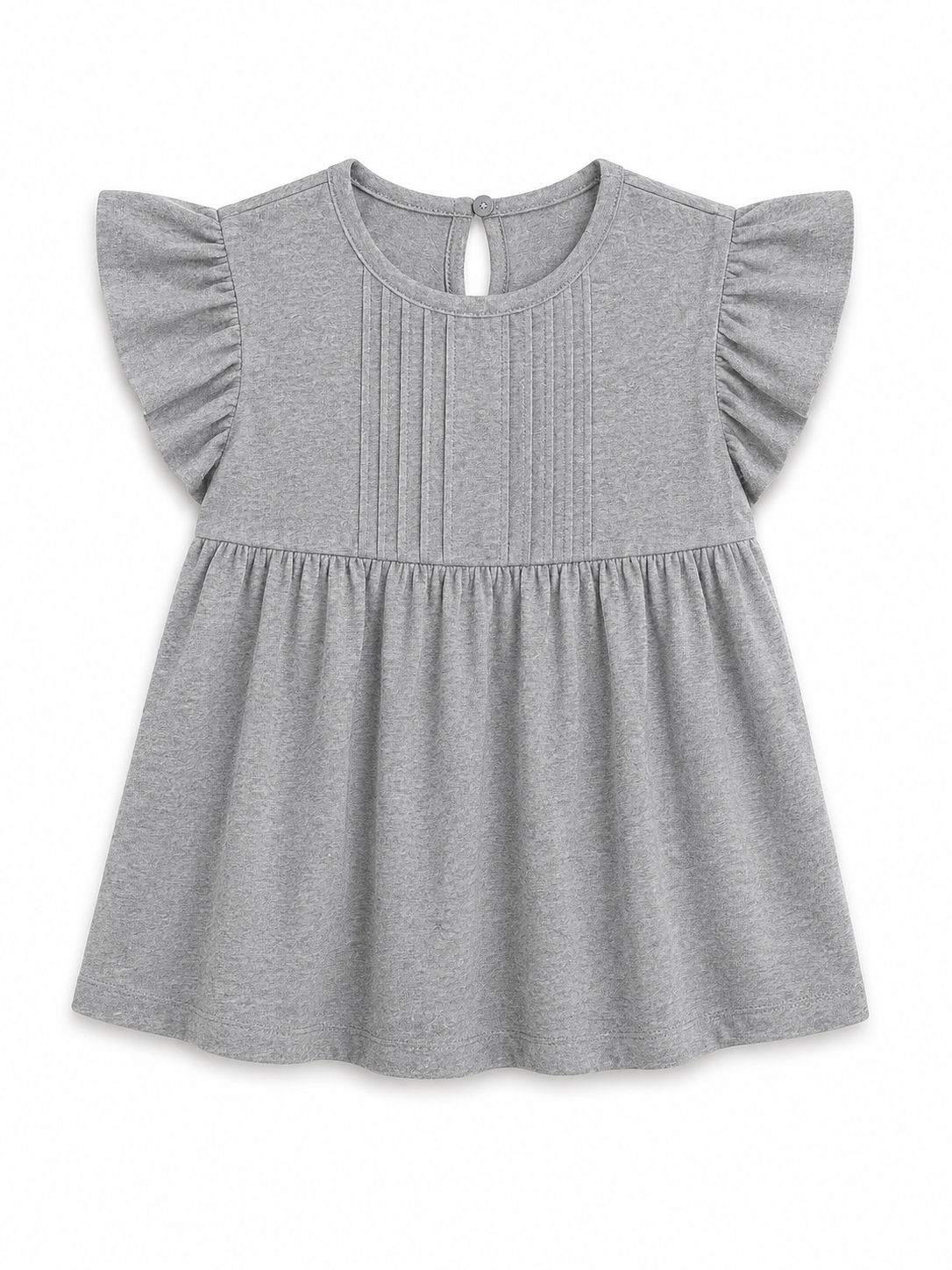 Girls Black Casual Top - Heather Grey