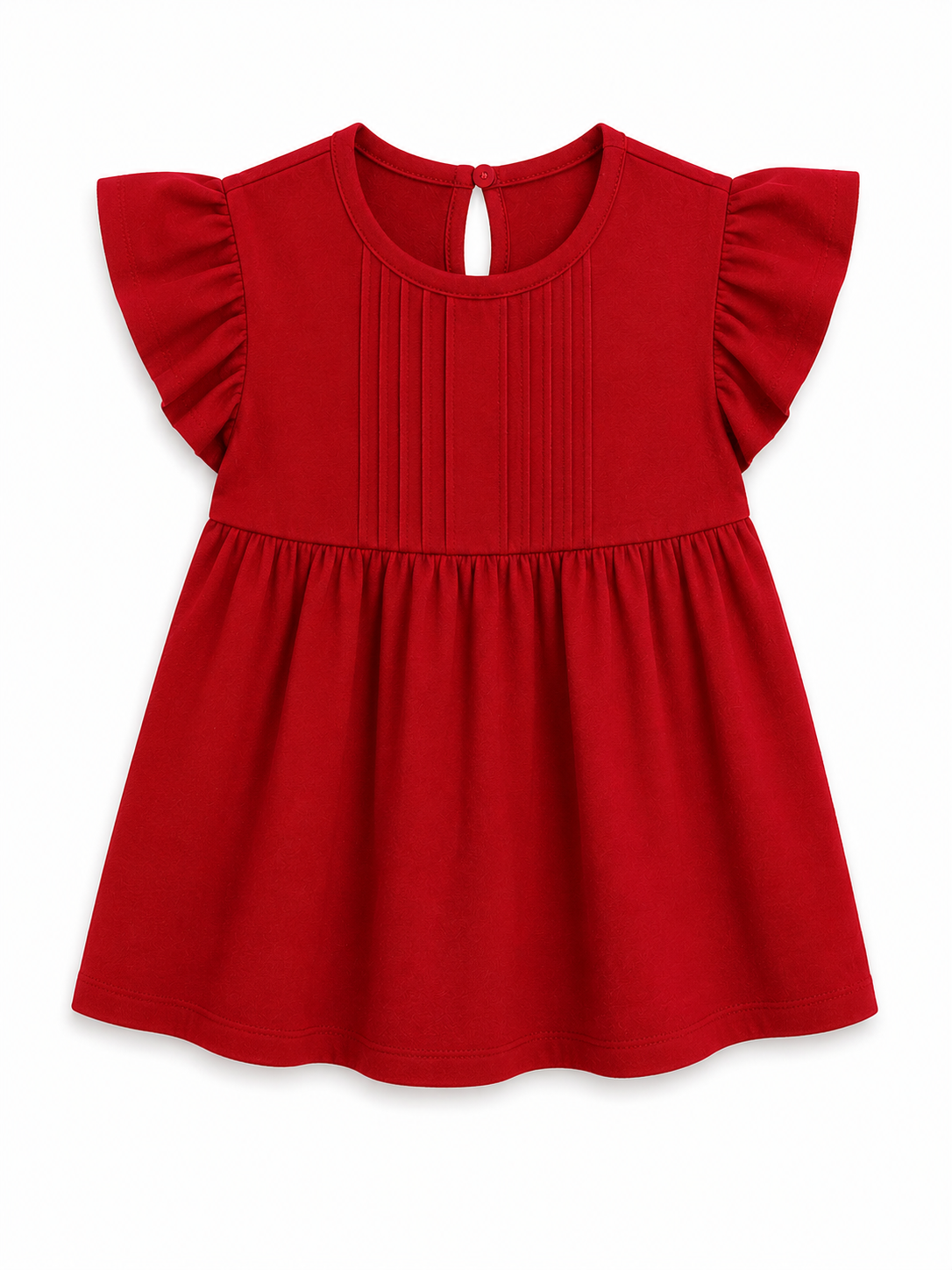 Girls Black Casual Top - Red