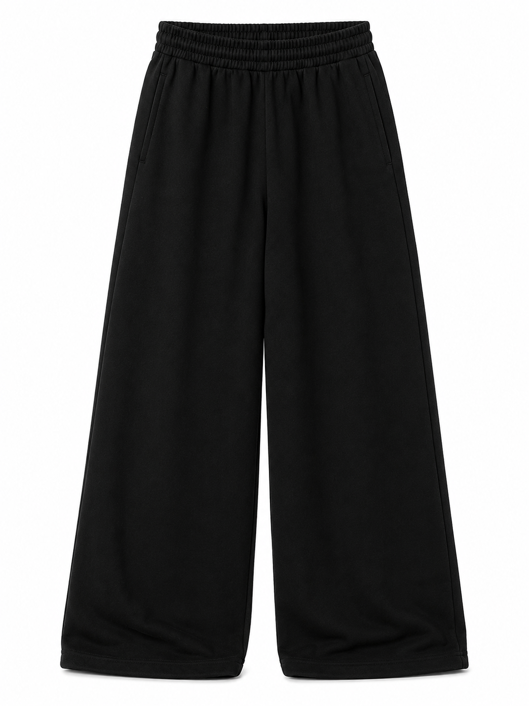 Kids Oversized Black Wide Leg Pants - Black